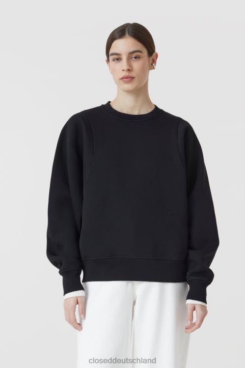 Kleidung Schwarz 0RP8Z1710 CLOSED O-förmiger Rundhalsausschnitt Frauen