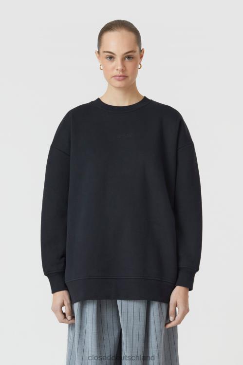 Kleidung Schwarz 0RP8Z1714 CLOSED übergroßer Rundhalsausschnitt Frauen