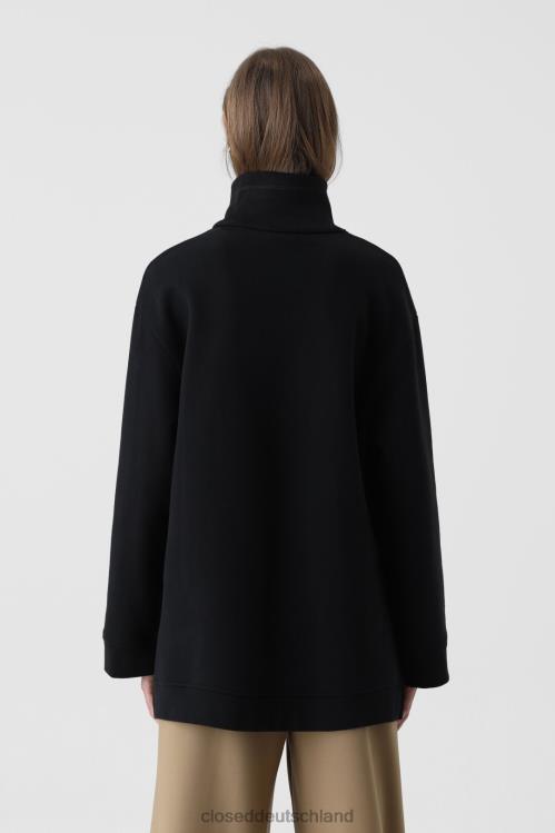 Kleidung Schwarz 0RP8Z1731 CLOSED Troyer mit halbem Reißverschluss Frauen