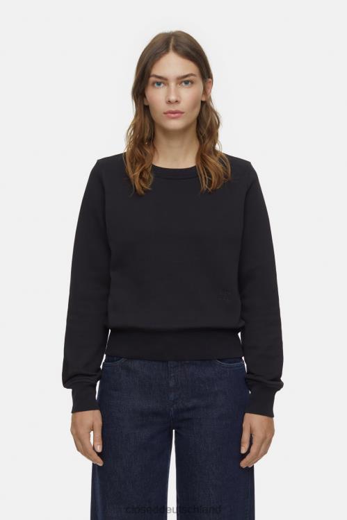 Kleidung Schwarz 0RP8Z572 CLOSED Rundhalsausschnitt Frauen