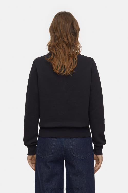 Kleidung Schwarz 0RP8Z572 CLOSED Rundhalsausschnitt Frauen