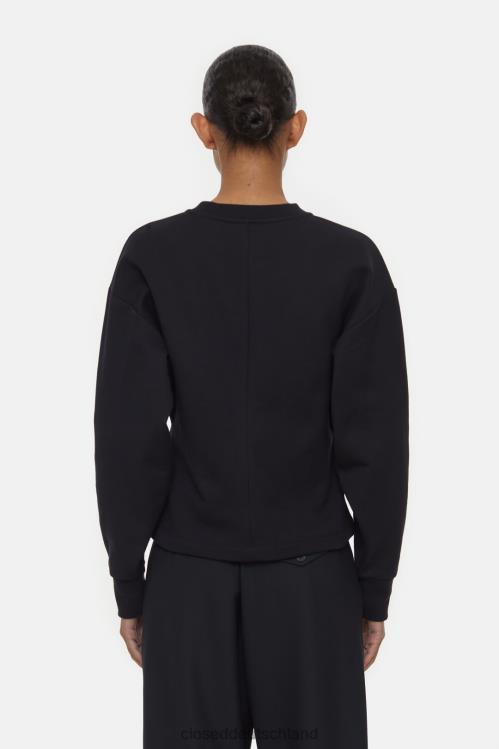 Kleidung Schwarz 0RP8Z581 CLOSED Langarm-Rundhalsausschnitt Frauen