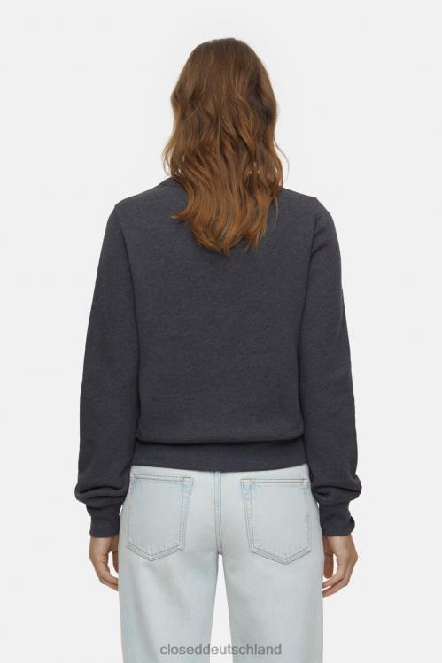 Kleidung dunkelgrau meliert 0RP8Z567 CLOSED Rundhalsausschnitt Frauen
