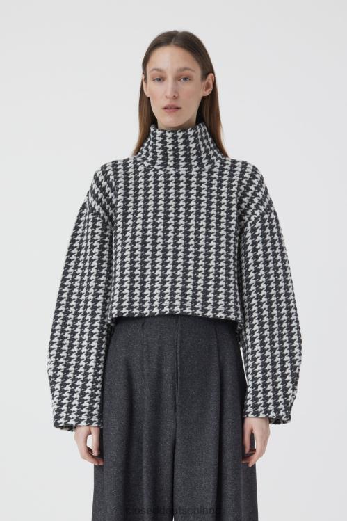 Kleidung dunkelgrau meliert 0RP8Z570 CLOSED Sweatshirt mit hohem Kragen Frauen