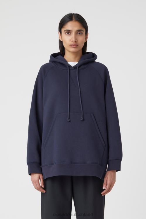 Kleidung dunkle Nacht 0RP8Z1712 CLOSED übergroßer Kapuzenpullover Frauen