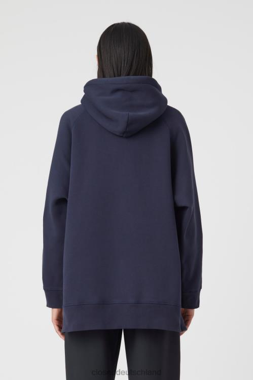 Kleidung dunkle Nacht 0RP8Z1712 CLOSED übergroßer Kapuzenpullover Frauen