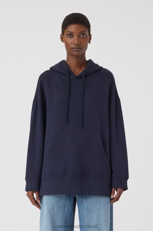 Kleidung dunkle Nacht 0RP8Z1716 CLOSED Amerikanischer Fleece-Kapuzenpullover Frauen
