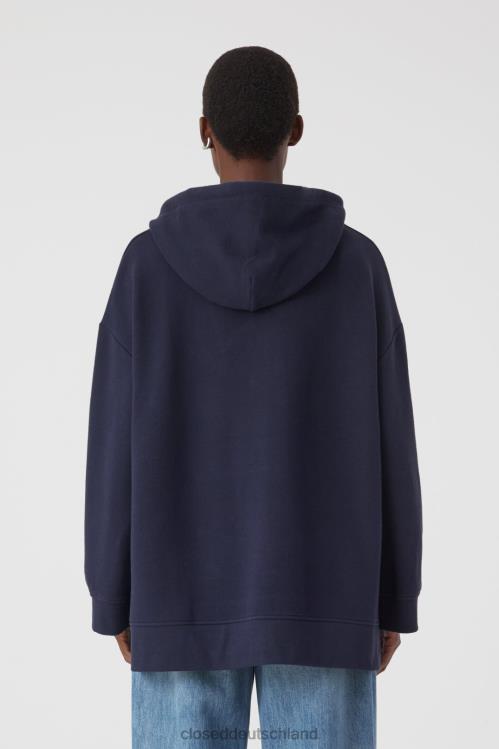 Kleidung dunkle Nacht 0RP8Z1716 CLOSED Amerikanischer Fleece-Kapuzenpullover Frauen
