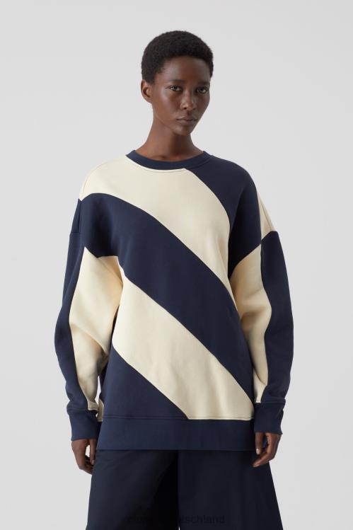 Kleidung dunkle Nacht 0RP8Z1718 CLOSED Rundhalsausschnitt mit Patchwork Frauen