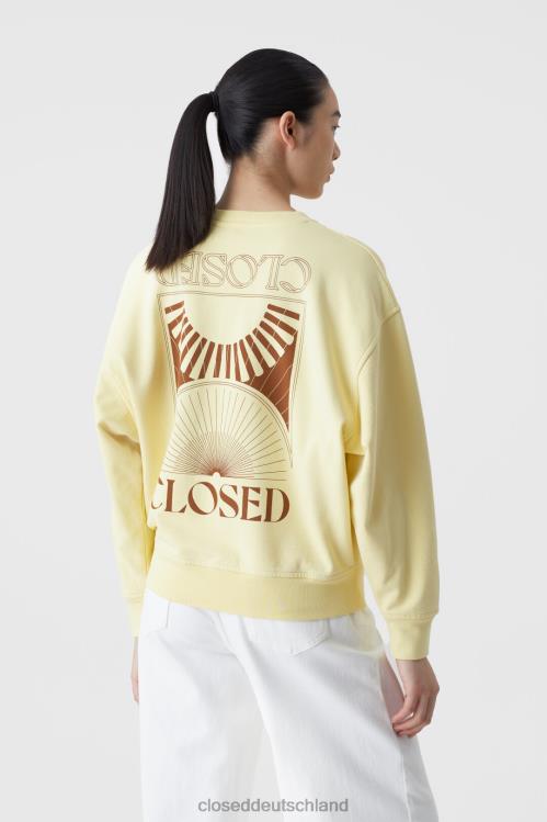 Kleidung gelbe Orchidee 0RP8Z1720 CLOSED Rundhalsausschnitt mit Aufdruck Frauen