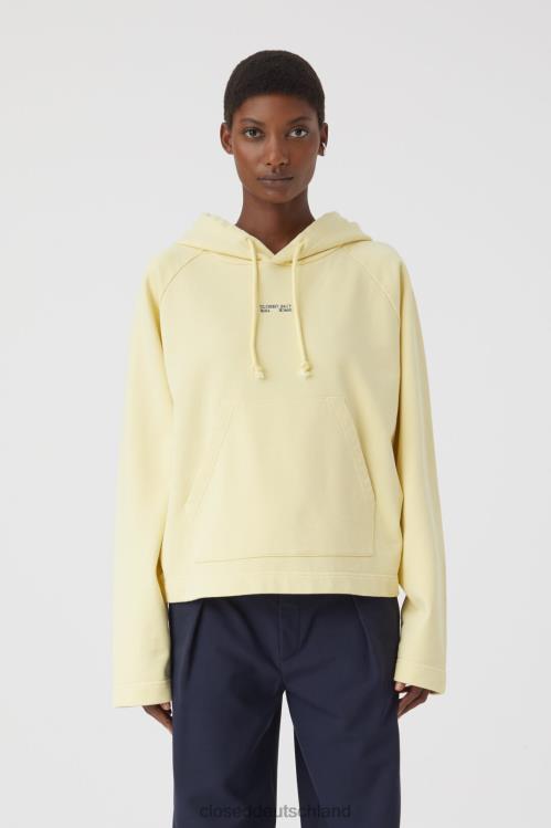 Kleidung gelbe Orchidee 0RP8Z1721 CLOSED Kapuzenpullover mit 24/7-Nähten Frauen