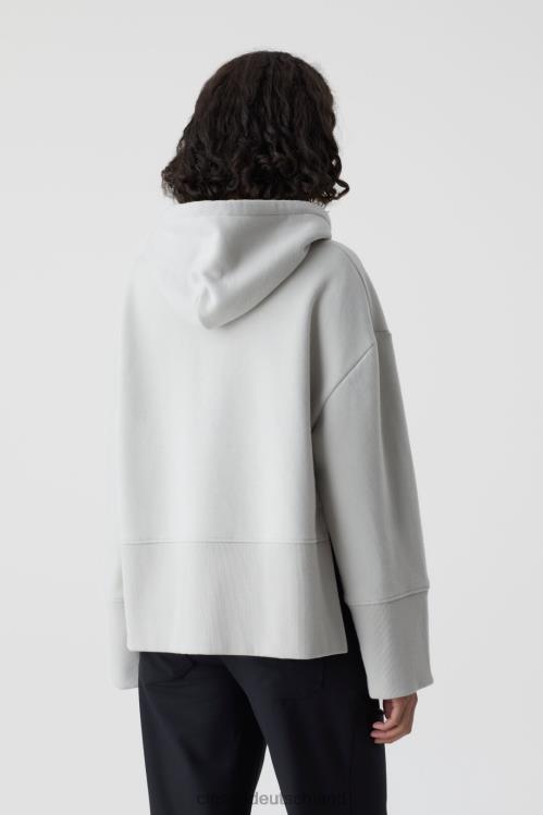 Kleidung grauer Alabaster 0RP8Z1707 CLOSED Kurzer Kapuzenpullover Frauen