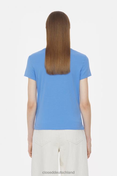 Kleidung Chambrayblau 0RP8Z543 CLOSED Basic-T-Shirt Frauen