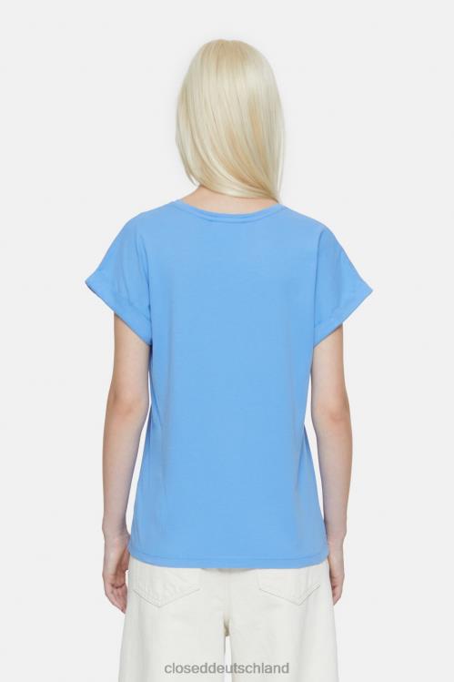 Kleidung Chambrayblau 0RP8Z545 CLOSED einfaches T-Shirt Frauen