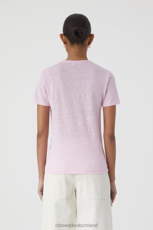 Kleidung Dahlie rosa 0RP8Z1635 CLOSED Leinen-T-Shirt Frauen
