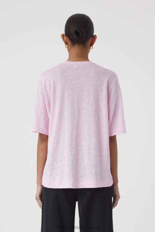 Kleidung Dahlie rosa 0RP8Z1648 CLOSED Leinen-T-Shirt Frauen