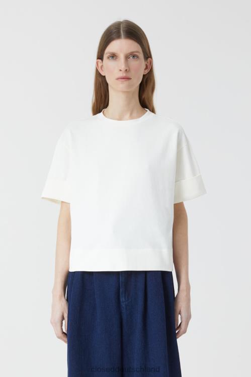 Kleidung Elfenbein 0RP8Z1629 CLOSED kurzes T-Shirt Frauen