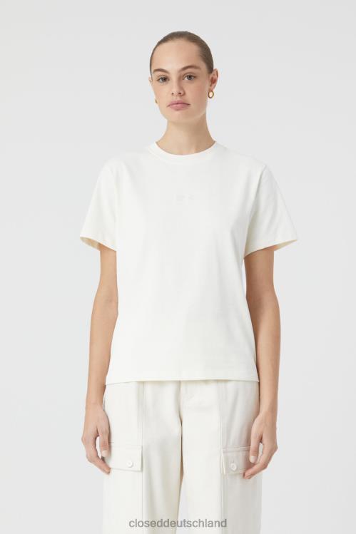 Kleidung Elfenbein 0RP8Z1641 CLOSED Basic-T-Shirt Frauen