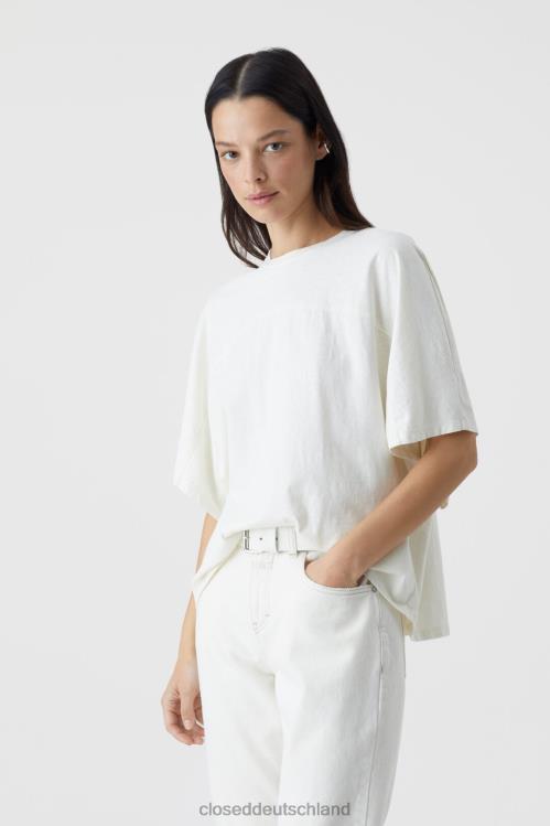 Kleidung Elfenbein 0RP8Z1667 CLOSED übergroßes Baumwoll-T-Shirt Frauen