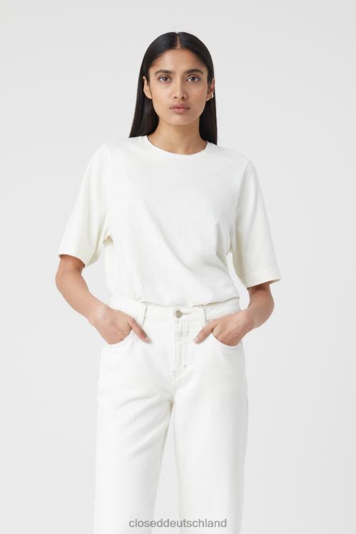 Kleidung Elfenbein 0RP8Z1676 CLOSED übergroßes T-Shirt Frauen