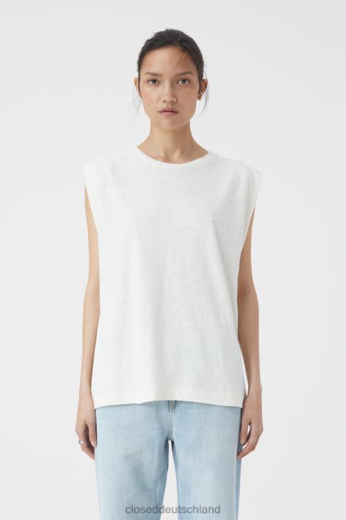 Kleidung Elfenbein 0RP8Z1693 CLOSED ärmelloses T-Shirt Frauen