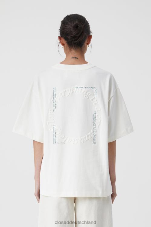 Kleidung Elfenbein 0RP8Z536 CLOSED Bedrucktes T-Shirt Frauen