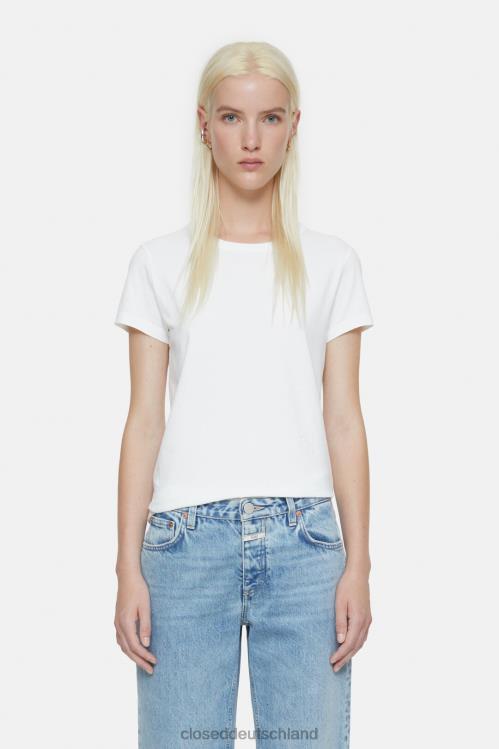 Kleidung Elfenbein 0RP8Z542 CLOSED Basic-T-Shirt Frauen