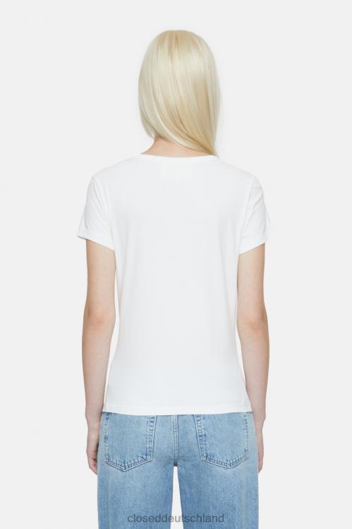 Kleidung Elfenbein 0RP8Z542 CLOSED Basic-T-Shirt Frauen