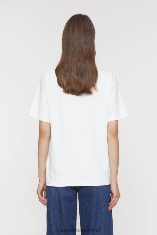 Kleidung Elfenbein 0RP8Z551 CLOSED Premium-T-Shirt Frauen