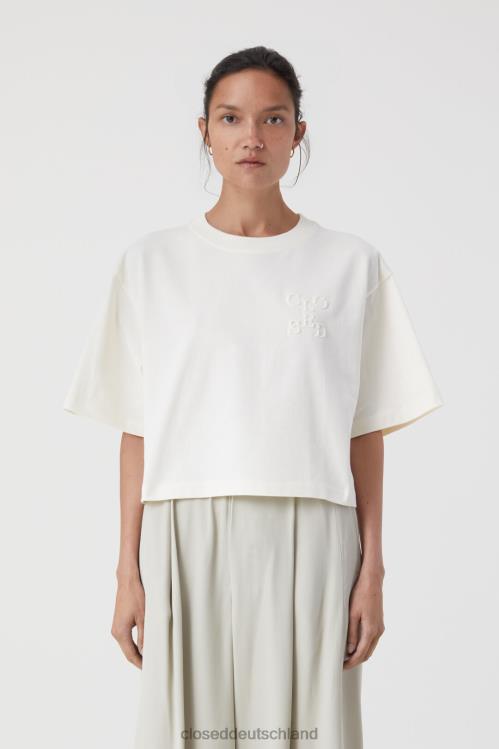 Kleidung Elfenbein 0RP8Z560 CLOSED Logo-T-Shirt Frauen