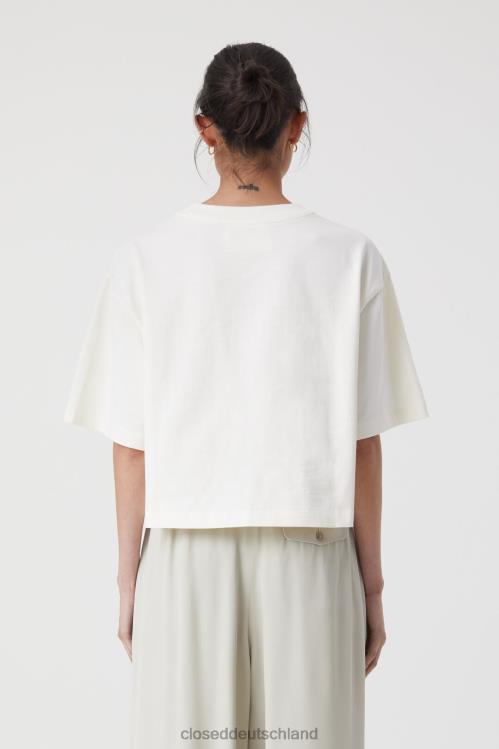 Kleidung Elfenbein 0RP8Z560 CLOSED Logo-T-Shirt Frauen