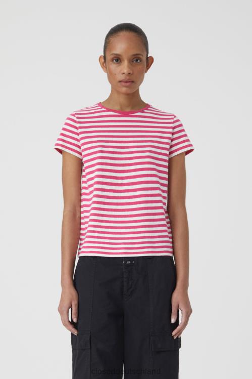 Kleidung Himbeerrosa 0RP8Z1616 CLOSED Basic-T-Shirt aus Baumwolle Frauen