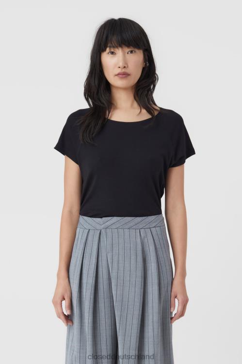 Kleidung Schwarz 0RP8Z1615 CLOSED Basic-T-Shirt Frauen