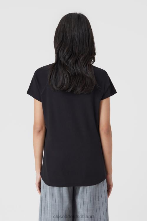 Kleidung Schwarz 0RP8Z1615 CLOSED Basic-T-Shirt Frauen