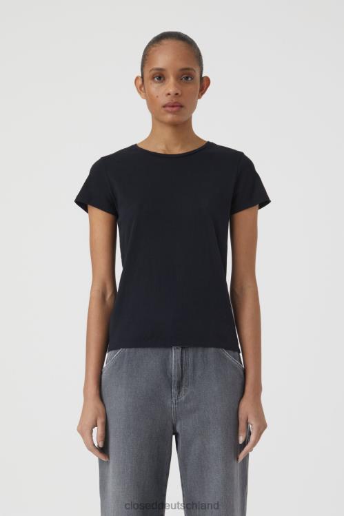 Kleidung Schwarz 0RP8Z1625 CLOSED Basic-T-Shirt aus reiner Baumwolle Frauen