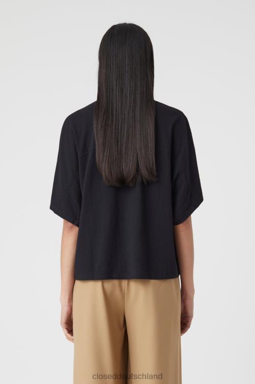 Kleidung Schwarz 0RP8Z1679 CLOSED übergroßes Baumwoll-T-Shirt Frauen