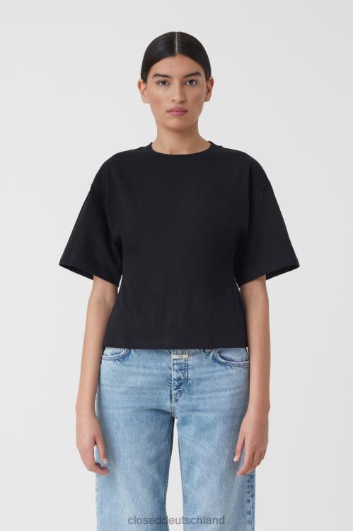 Kleidung Schwarz 0RP8Z508 CLOSED Logo-T-Shirt Frauen