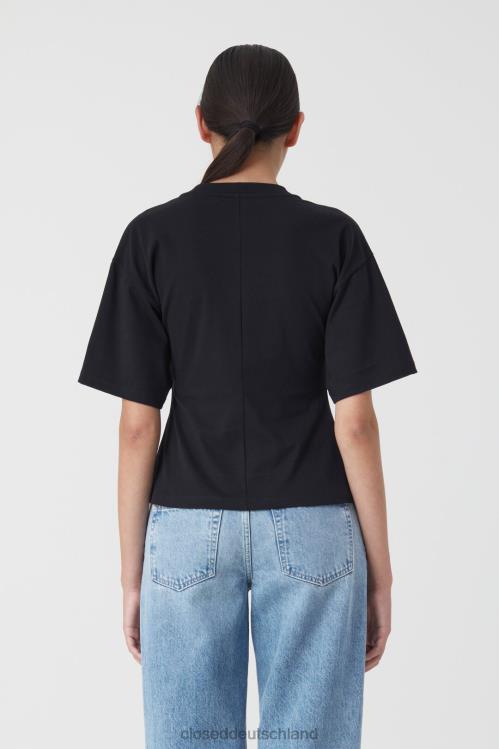 Kleidung Schwarz 0RP8Z508 CLOSED Logo-T-Shirt Frauen