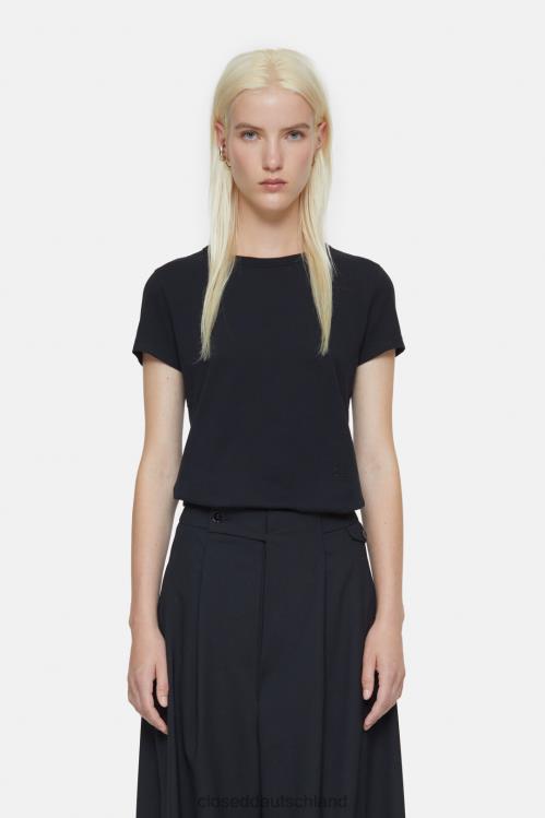 Kleidung Schwarz 0RP8Z521 CLOSED Basic-T-Shirt Frauen