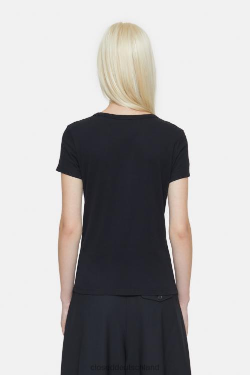 Kleidung Schwarz 0RP8Z521 CLOSED Basic-T-Shirt Frauen