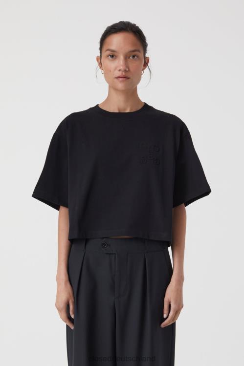 Kleidung Schwarz 0RP8Z522 CLOSED Logo-T-Shirt Frauen