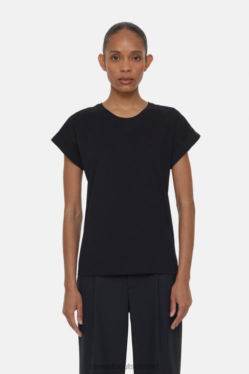 Kleidung Schwarz 0RP8Z539 CLOSED einfaches T-Shirt Frauen