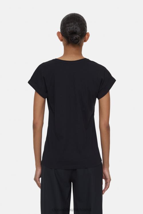 Kleidung Schwarz 0RP8Z539 CLOSED einfaches T-Shirt Frauen