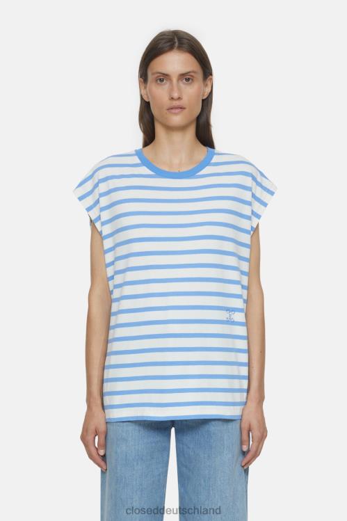 Kleidung Chambrayblau 0RP8Z540 CLOSED gestreiftes Tanktop Frauen