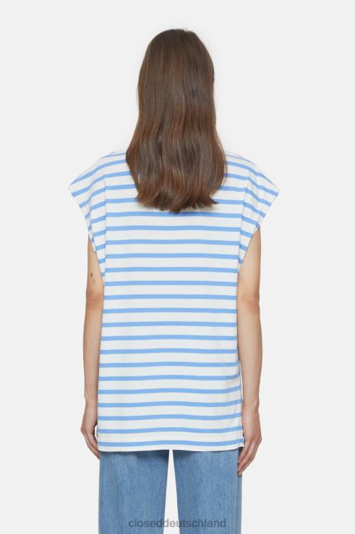 Kleidung Chambrayblau 0RP8Z540 CLOSED gestreiftes Tanktop Frauen