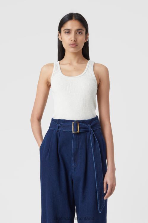 Kleidung Elfenbein 0RP8Z1668 CLOSED Muskelshirt Frauen