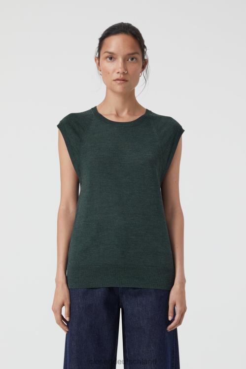 Kleidung Farngrün 0RP8Z395 CLOSED Oberteil aus Bio-Wolle Frauen