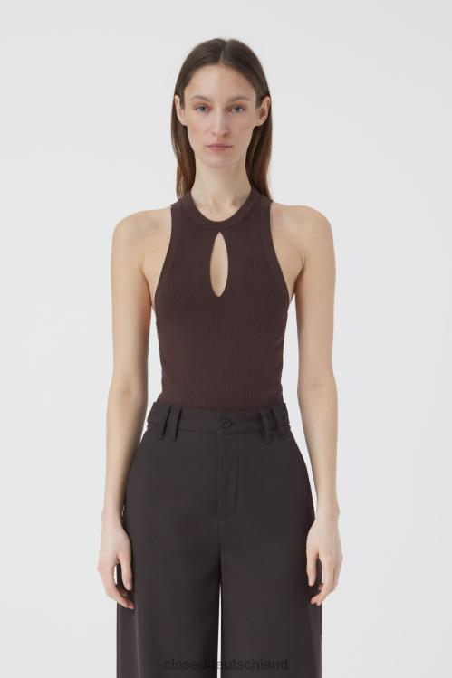 Kleidung Mokka 0RP8Z413 CLOSED geripptes Tanktop Frauen