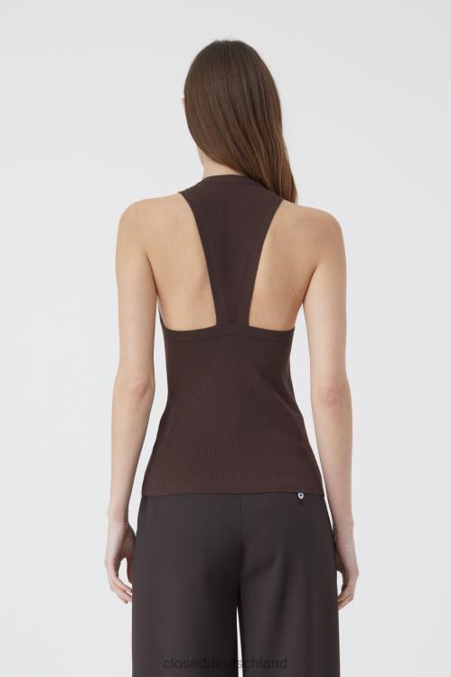 Kleidung Mokka 0RP8Z413 CLOSED geripptes Tanktop Frauen