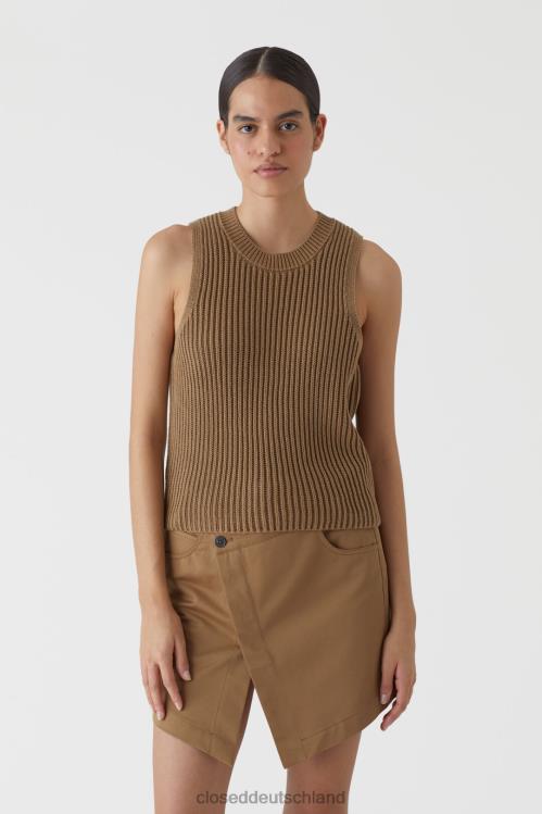 Kleidung Muskatnuss 0RP8Z1464 CLOSED Kurzarm-Strickoberteil Frauen